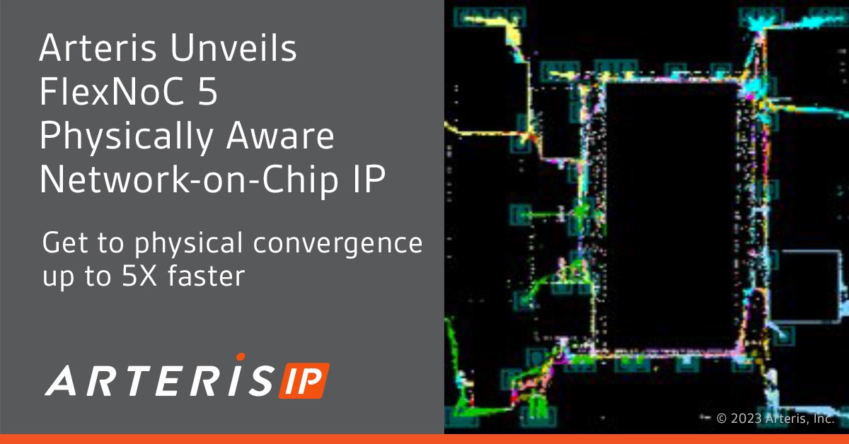 Arteris Unveils FlexNoC 5 Physically Aware Network-on-Chip IP