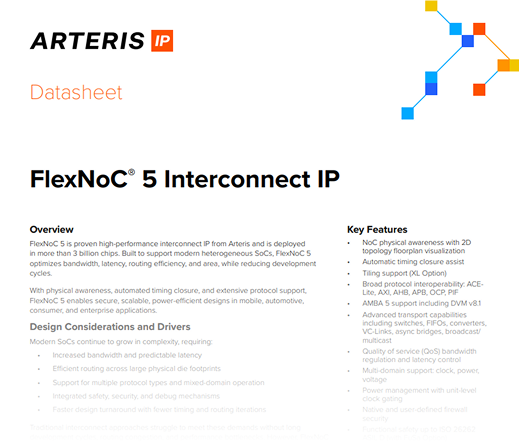 FlexNoC 5 Interconnect IP Datasheet