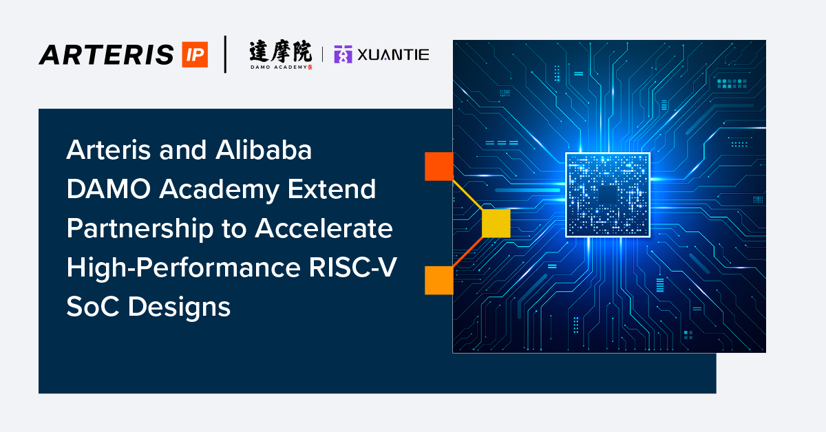 Arteris and Alibaba DAMO Academy Extend Partnership to Accelerate High-Performance RISC-V SoC Designs